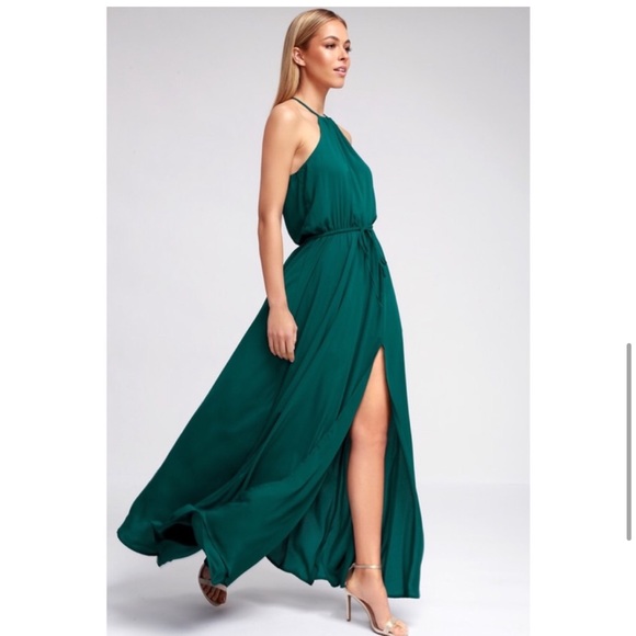 Lulus Essence of Style Teal Green Maxi Dress XL - Picture 5 of 13